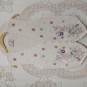 Erika Vest ribbon embroidery and beads vintage (InvW101)